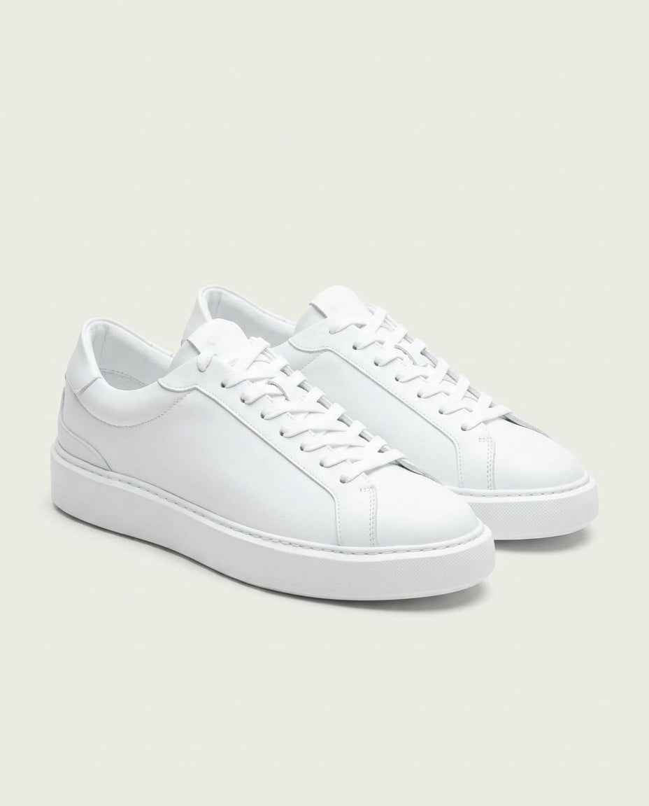 Trainer in Pelle Boston - Bianco
