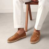Espadrillas Riviera in Suède Marrone