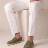 Espadrillas Riviera in Suède Verde Oliva