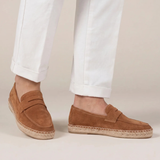 Espadrillas Riviera in Suède Marrone