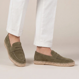 Espadrillas Riviera in Suède Verde Oliva