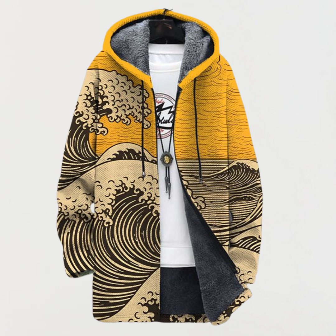 Keira - Cappotto con Stampa a Onde