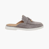 Mule Mediterraneo in Suède Grigio Chiaro
