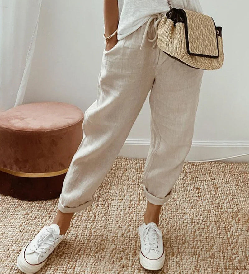 Elegante Pantalone Comodo Fluido