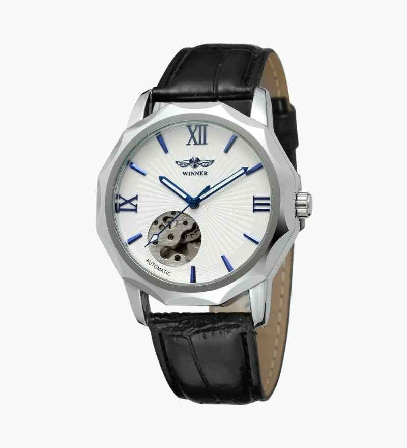 Classic Skeleton Dial Steel Watch