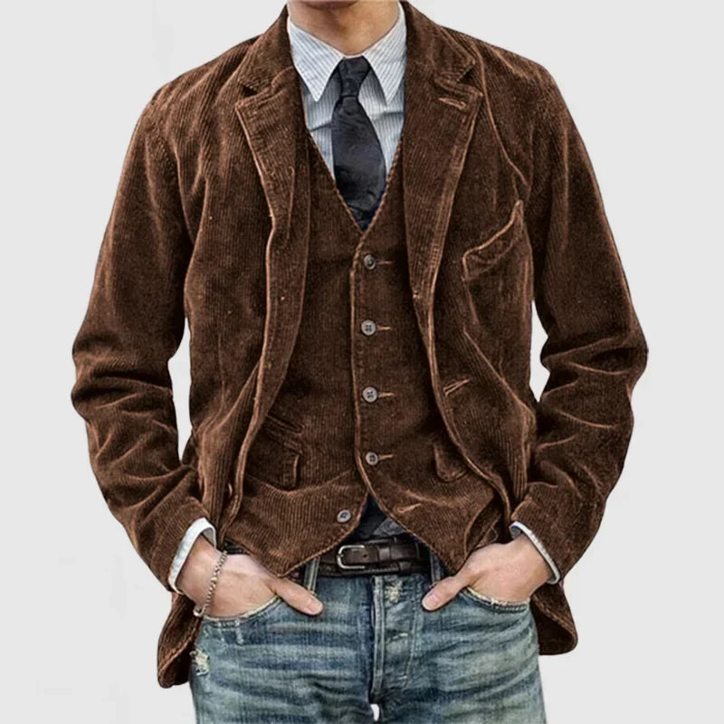 Edmond | Blazer in velluto a coste e gilet