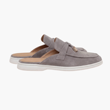 Mule Mediterraneo in Suède Grigio Chiaro