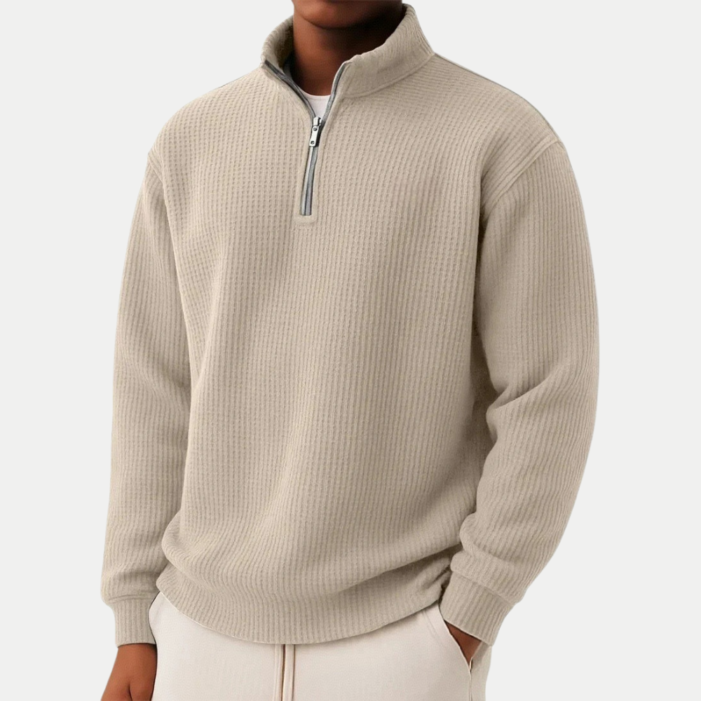Damien | Maglione zip con comfort quotidiano e stile senza tempo