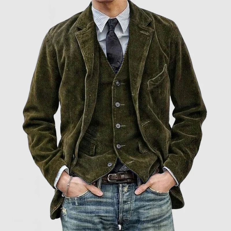 Edmond | Blazer in velluto a coste e gilet