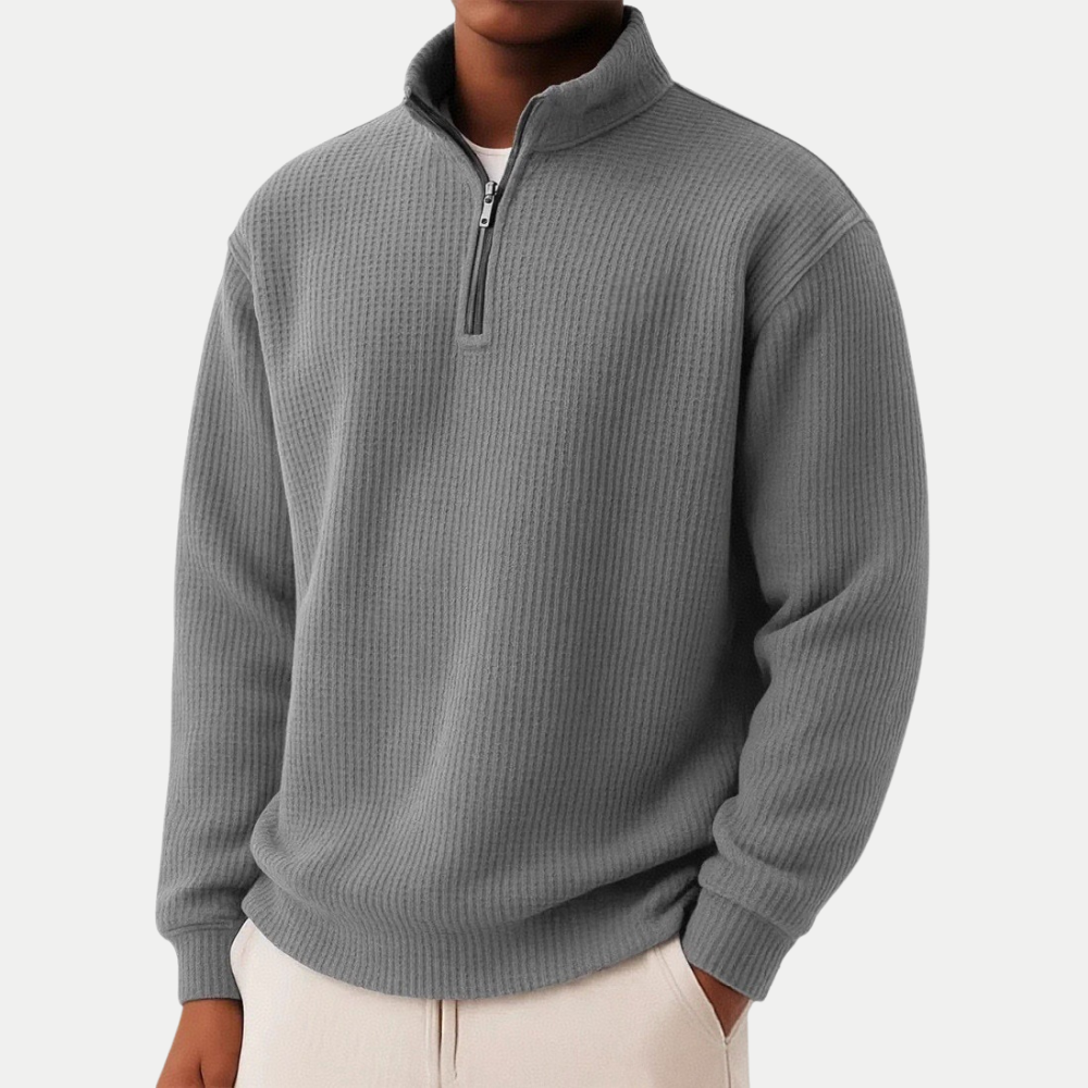 Damien | Maglione zip con comfort quotidiano e stile senza tempo