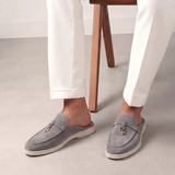 Mule Mediterraneo in Suède Grigio Chiaro