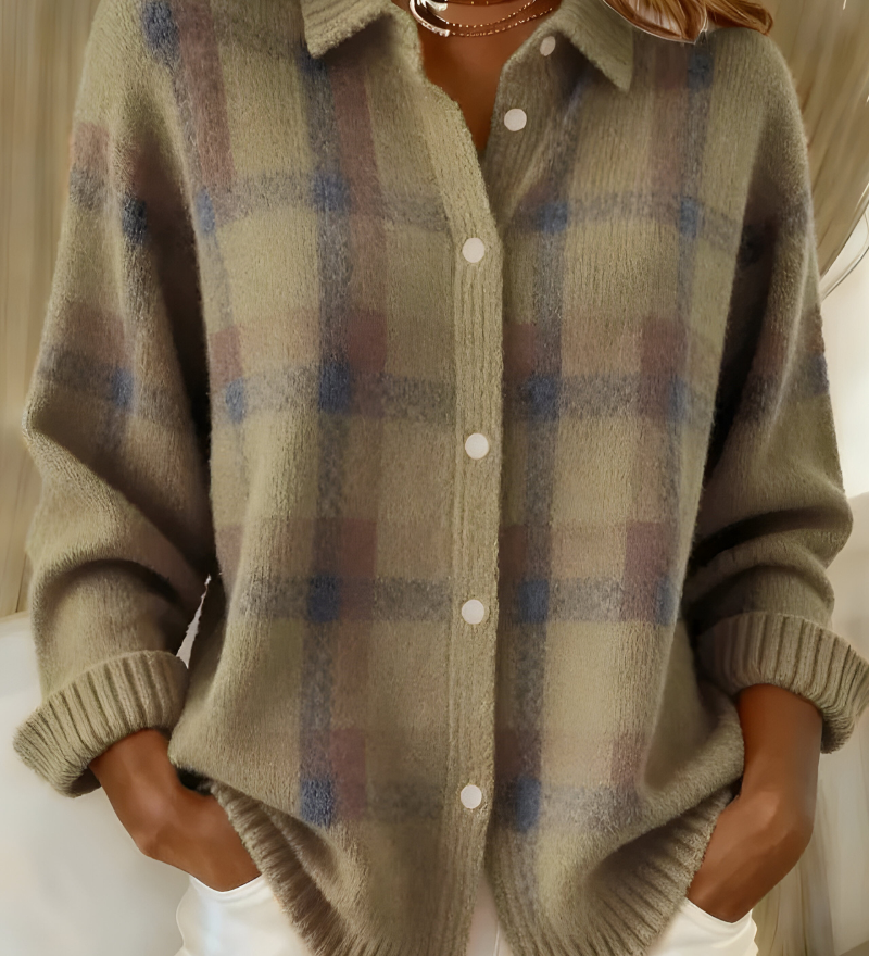 Fiammetta | Cardigan in Maglia a Quadri
