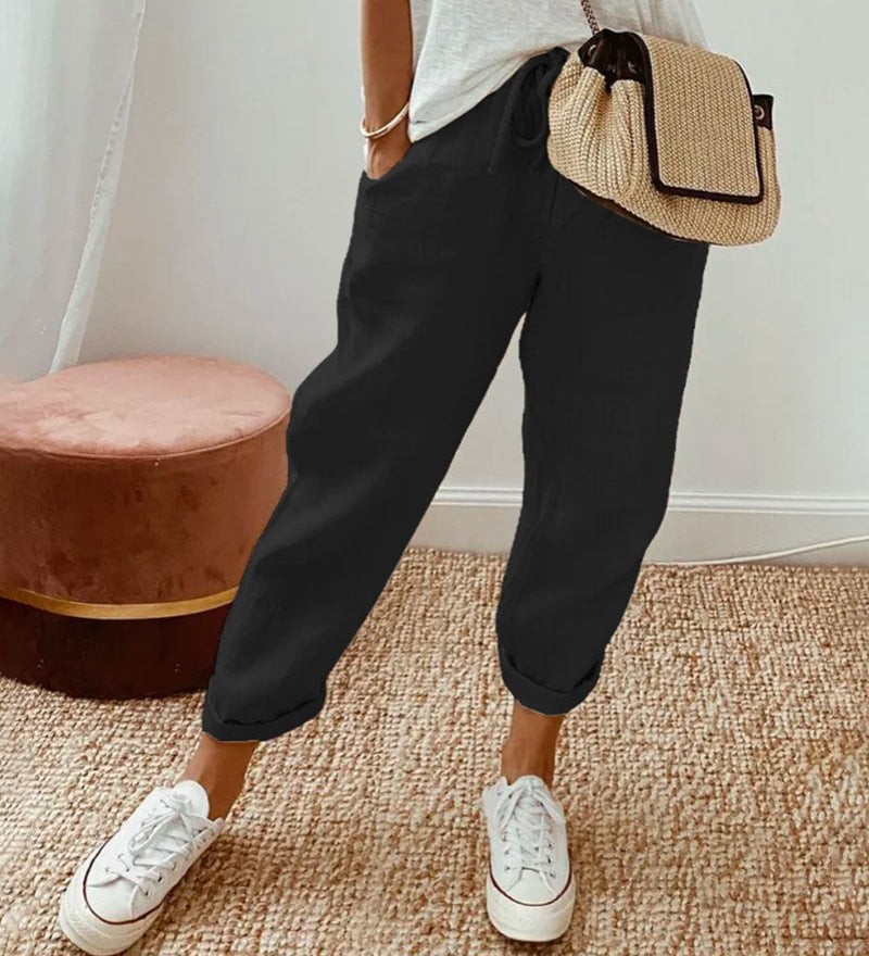 Elegante Pantalone Comodo Fluido