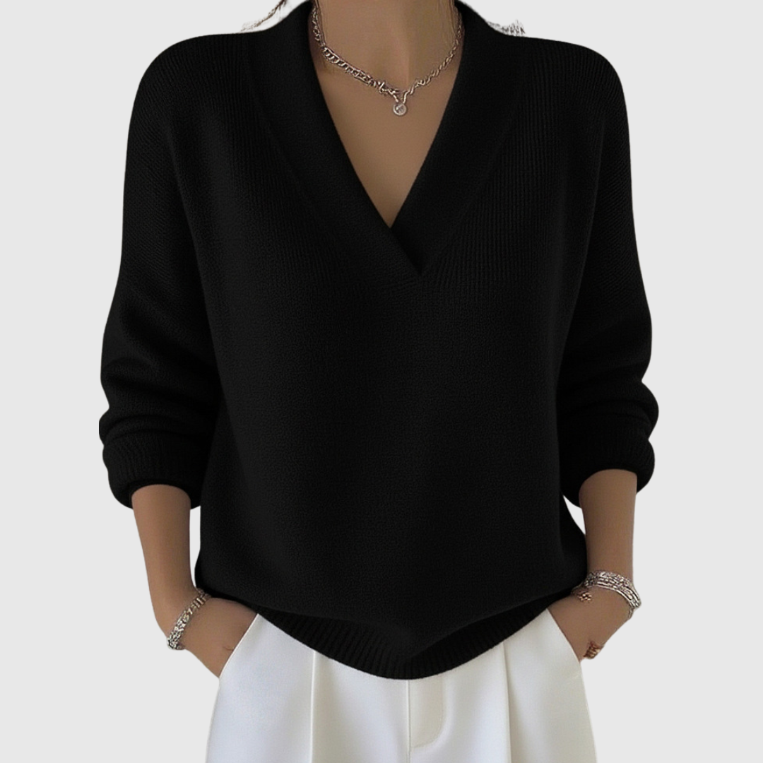 Faye | Maglione V-collo Morbido in Fit Relaxed