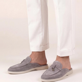 Mule Mediterraneo in Suède Grigio Chiaro