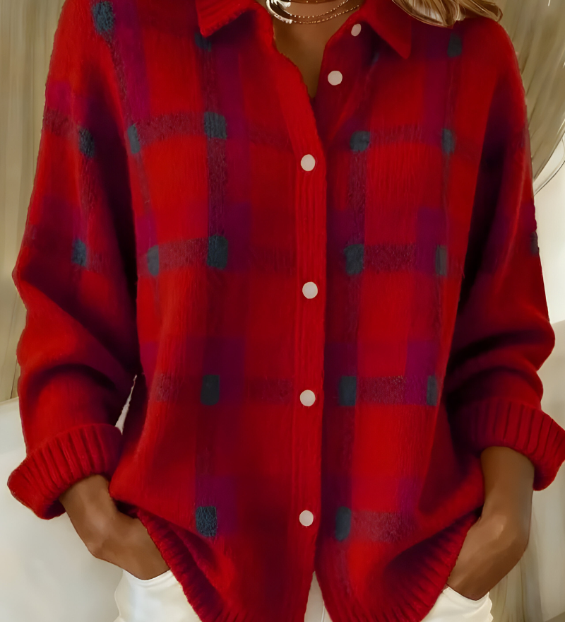 Fiammetta | Cardigan in Maglia a Quadri