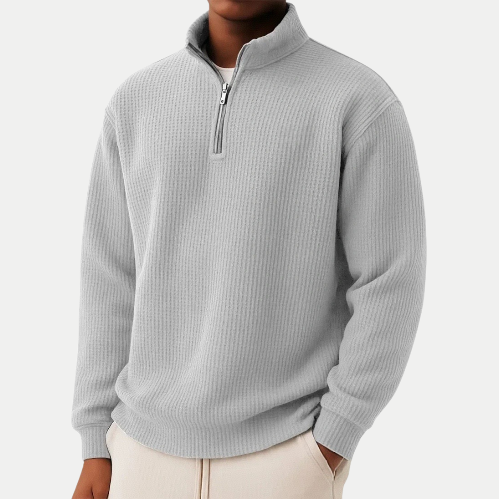 Damien | Maglione zip con comfort quotidiano e stile senza tempo