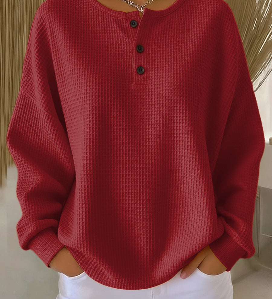 Miranda | Felpa Henley Goffrata