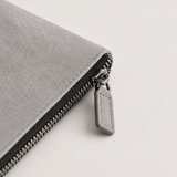 Borsa a Clutch Alcantara Grigio Moonstone