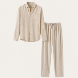 Set in Lino Bellagio Manica Lunga Beige