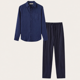 Set in Lino Bellagio Manica Lunga Blu Navy