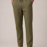 Pantaloni Bayside in Lino Olive