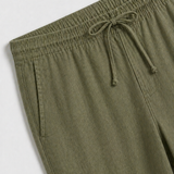 Pantaloni Bayside in Lino Olive