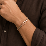 Bracciale Aurelio Marrone Chiaro / Oro Rosa