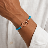 Bracciale Aurelio Azzurro Chiaro / Oro Rosa