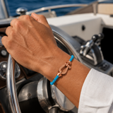 Bracciale Aurelio Azzurro Chiaro / Oro Rosa