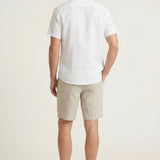 Camicia e Pantaloni Corti in Lino Verona Bianco/Beige