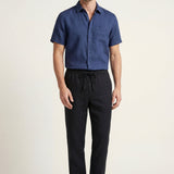 Set in Lino Trento Blu/Nero