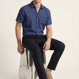 Set in Lino Trento Blu/Nero