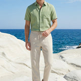 Set in Lino Trento Verde Menta/Beige