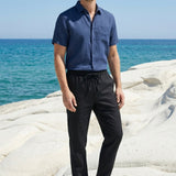 Set in Lino Trento Blu/Nero