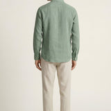 Set in Lino Pisa Maniche Lunghe Verde/Beige