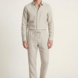 Set in Lino Pisa Manica Lunga Beige/Beige