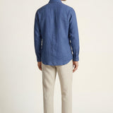 Set in Lino Pisa Maniche Lunghe Blu/Beige