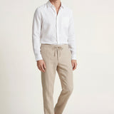 Set in Lino Pisa Maniche Lunghe Bianco/Beige