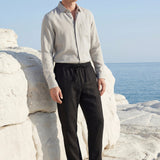 Set in Lino Pisa Maniche Lunghe Beige/Nero