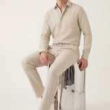 Set in Lino Bellagio Manica Lunga Beige