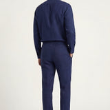 Set in Lino Bellagio Manica Lunga Blu Navy