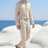Set in Lino Bellagio Manica Lunga Beige