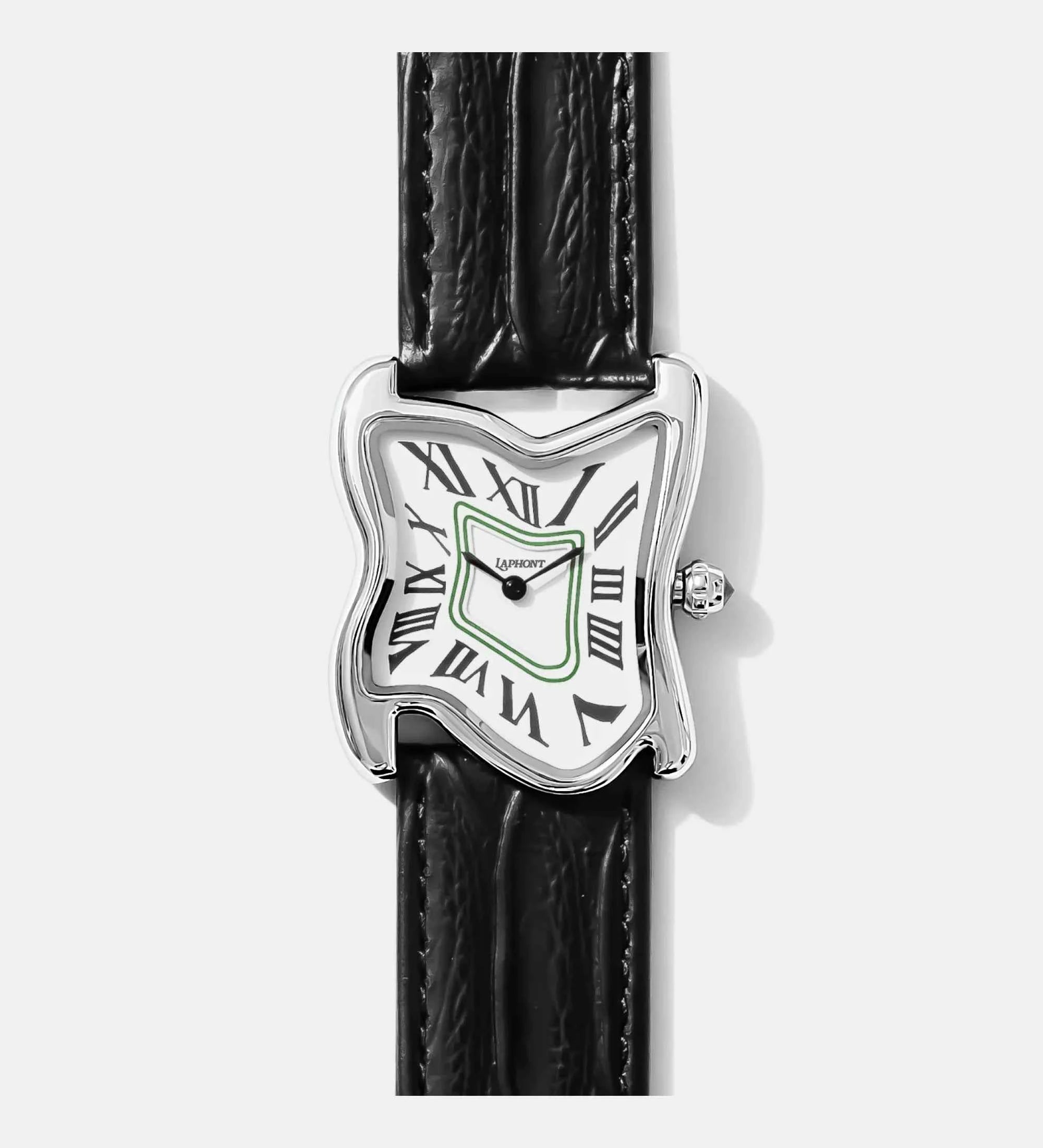 Square Melting Watch Large Silver