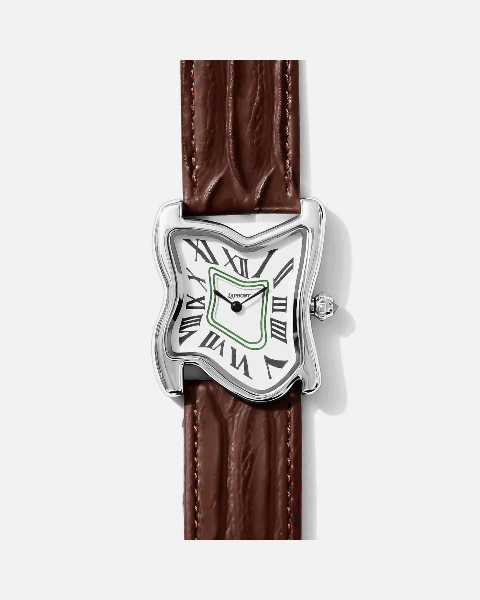 Square Melting Watch Large Silver
