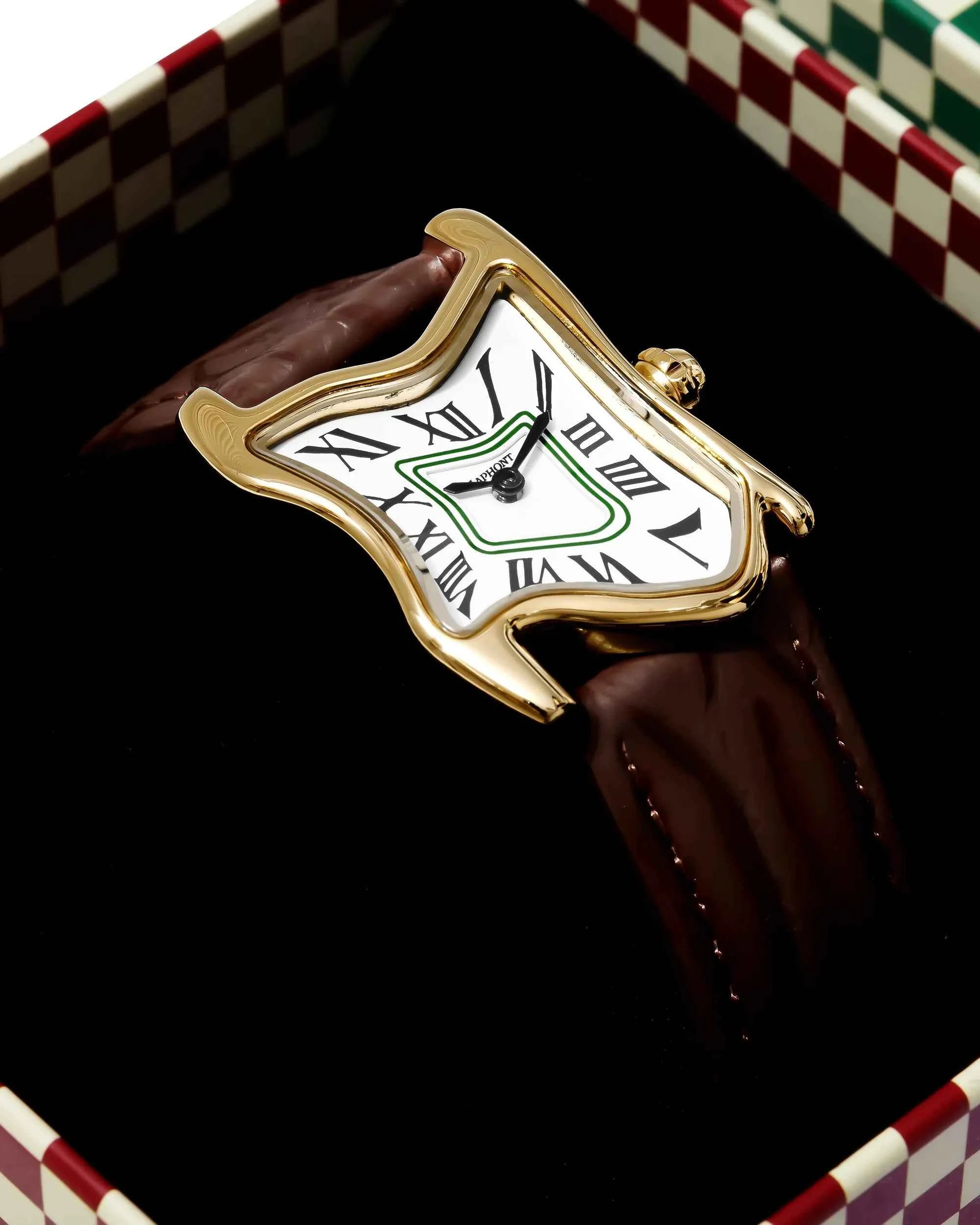 Square Melting Watch Small Gold