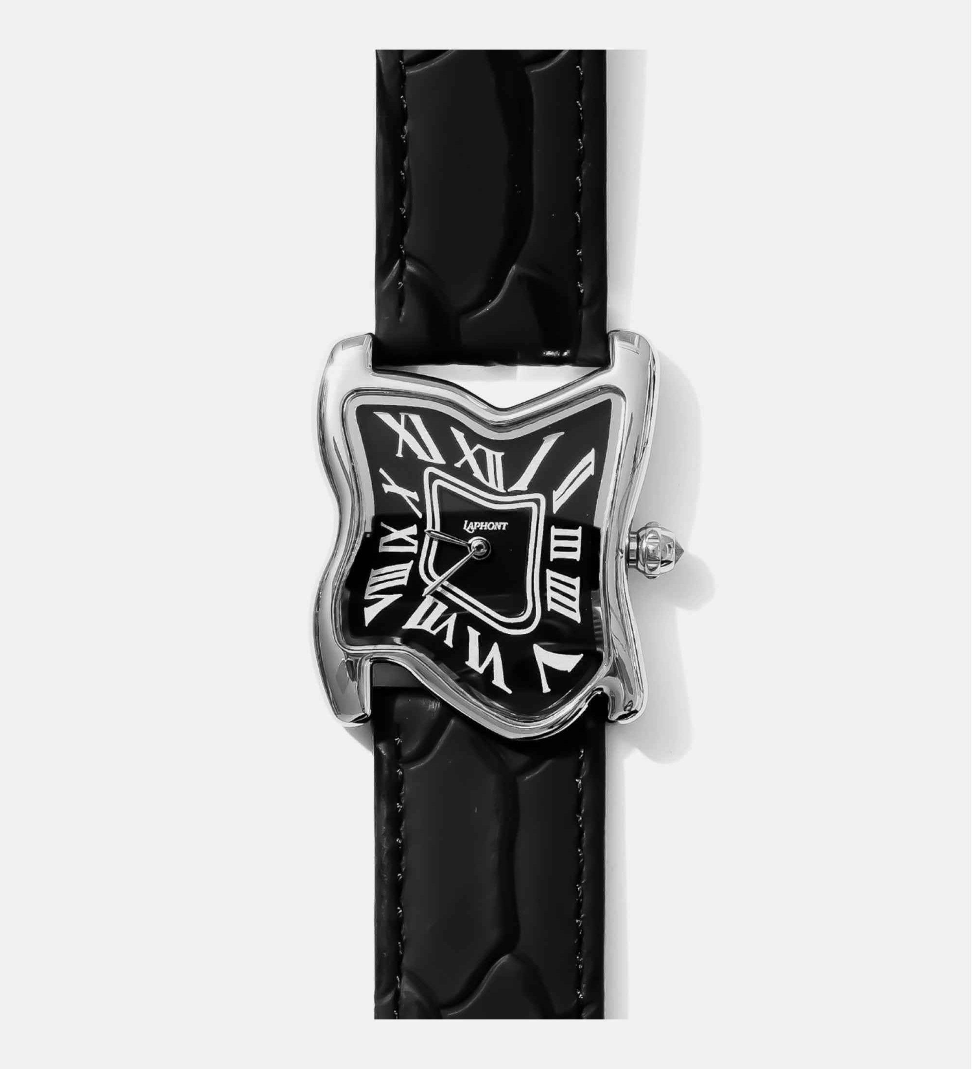 Square Melting Watch Large Silver
