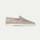 Mocassino Classico in Camoscio Grigio Chiaro