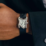 Square Melting Watch Small Silver