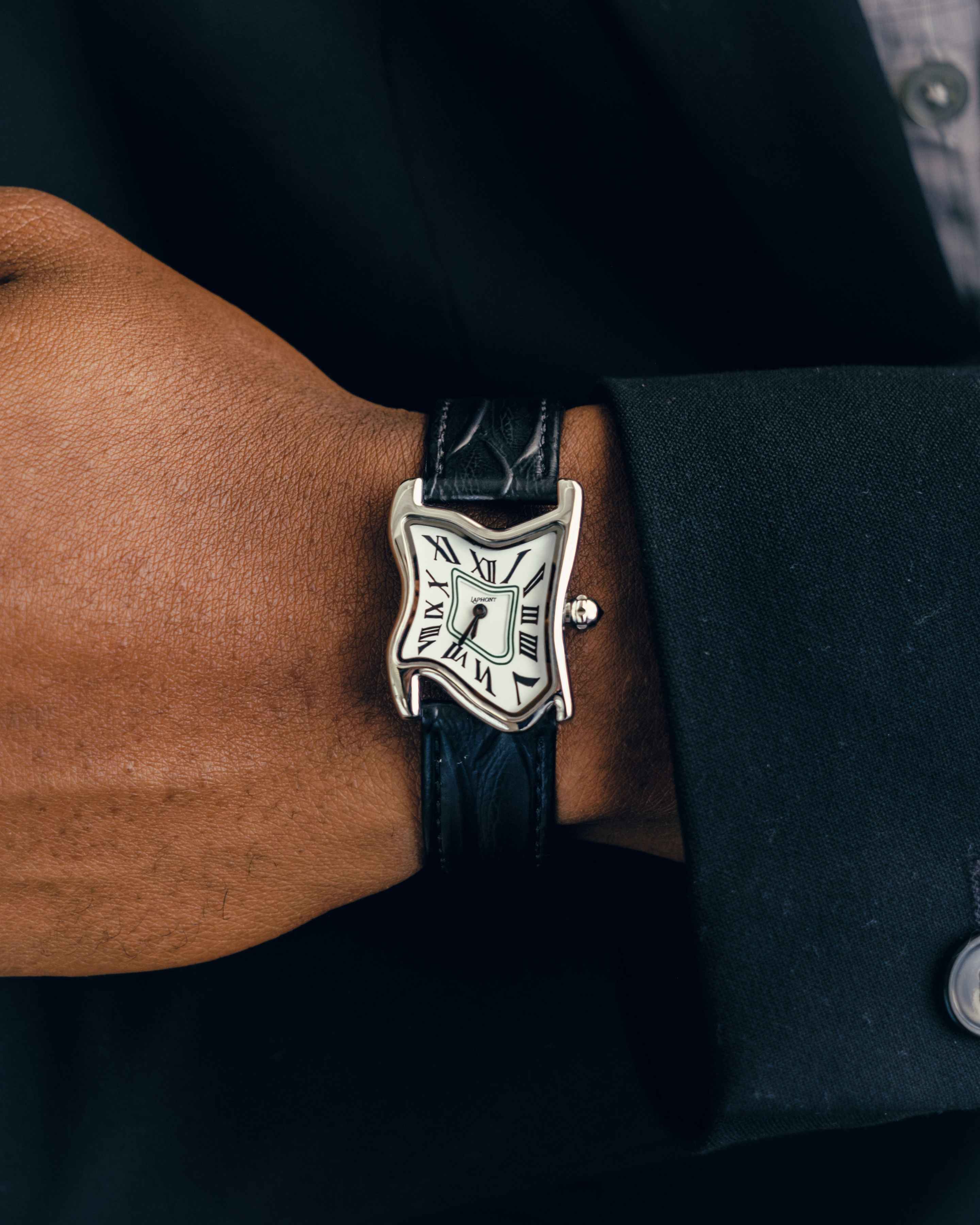 Square Melting Watch Small Silver